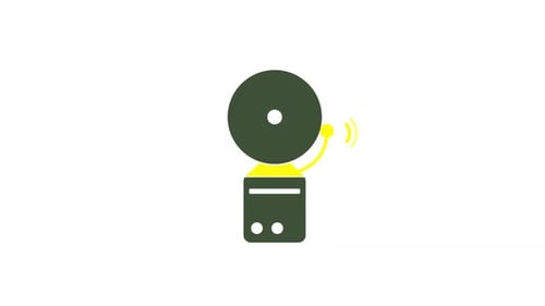 Ringing Notification Bell Icon Flat Design Animation