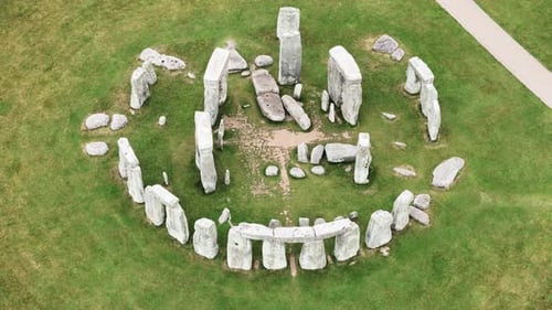 Mysterious rocks of Stonehenge prehistoric megalithic structure on Salisbury Plain, England