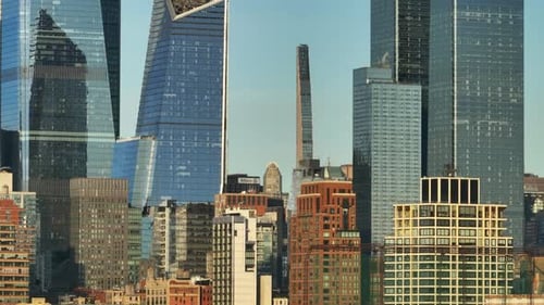 Aerial view of skyscrapers in New York City