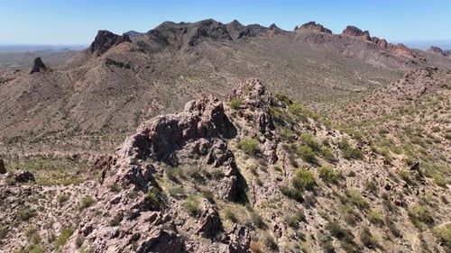 Vue aérienne de Superstition Mountains, États-Unis.