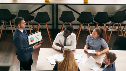 Data Presentation by Business Team in Modern Workplace