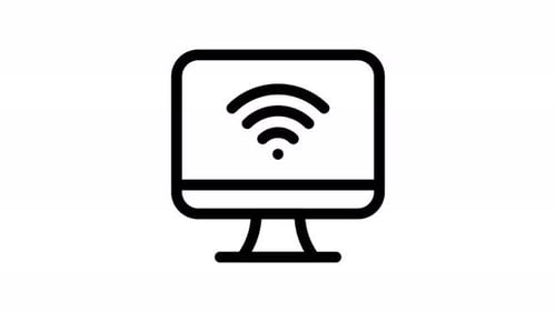 Animation des Computerzeile-Symbols
