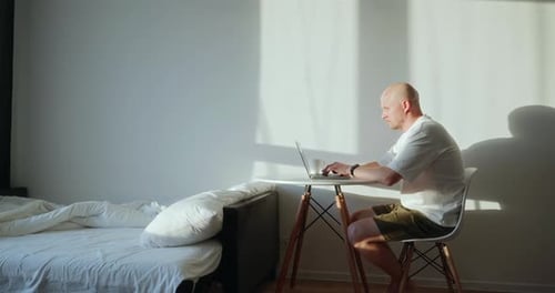 The Man Worked All Night Until Dawn Drank Coffee and Never Went to Bed