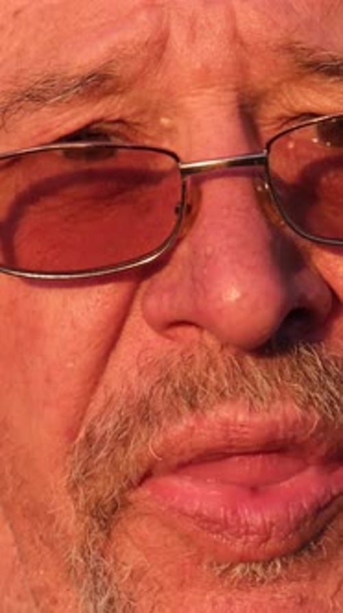 Extreme Close Up of a Man's Face