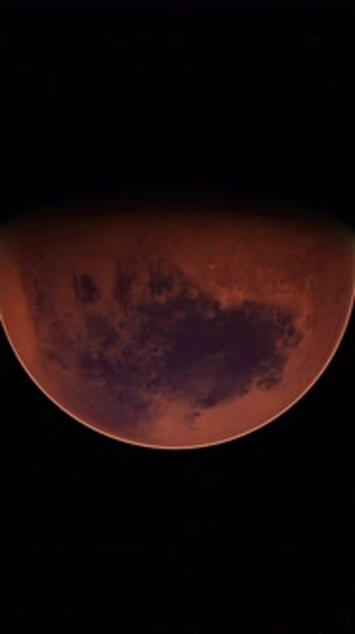 Red Planet Mars in the Starry Sky