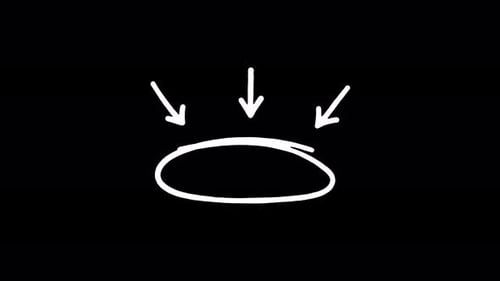 Animated Hand-Drawn Arrows Pointing to a Circle
