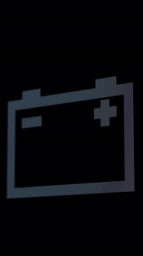 Car Battery Icon Animation on Black Background