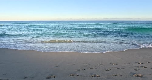 Small wave, Soft wave on sand beach for opening video.