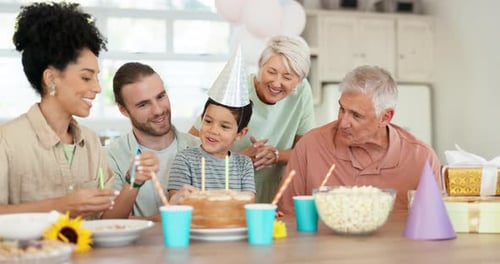 Family Celebrates Child's Birthday at Home