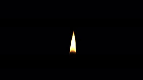 candle flame on transparent background