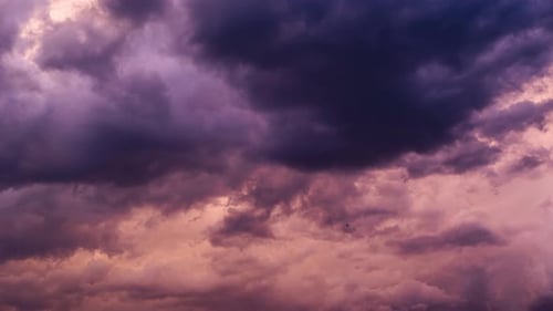 Sunset Sky with Colorful Clouds Timelapse