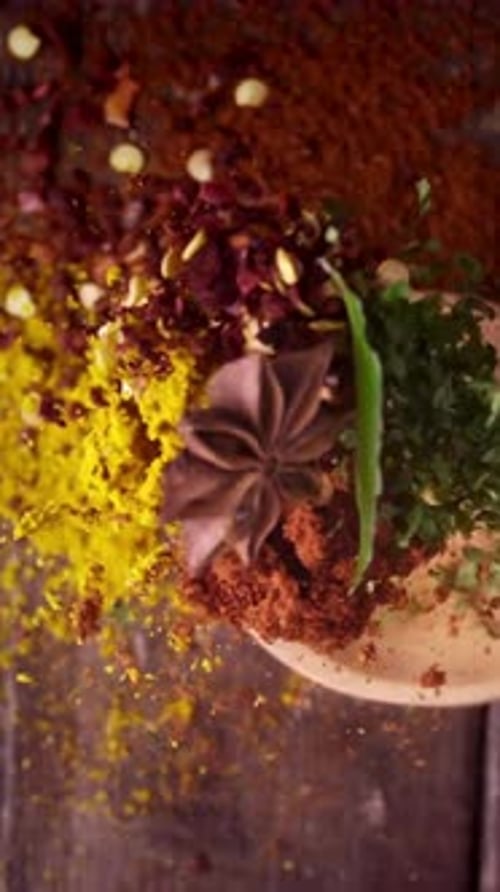 Vertical View Of Mixed Spice