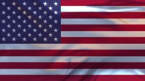 Flag of the United States of America Waving