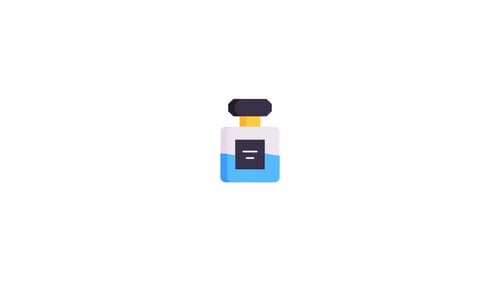Animated Minimalist Perfume Bottle Icon