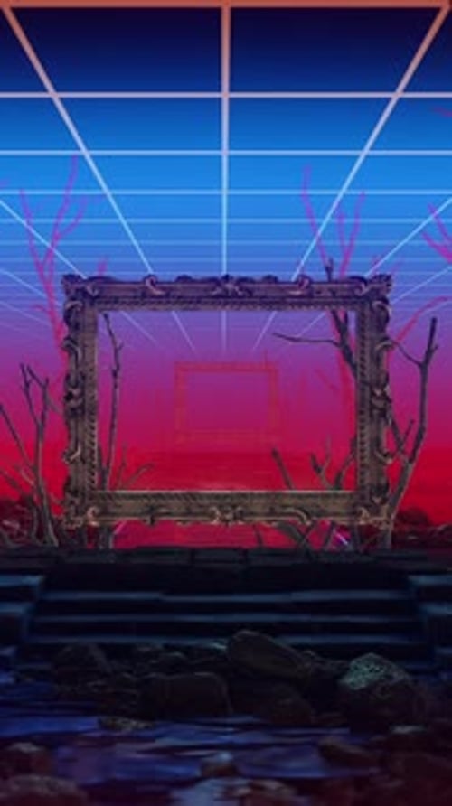 Paisaje de neón Vj Loop 04