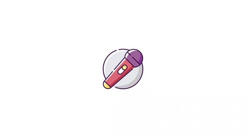Modern Animated Music Microphone Icon
