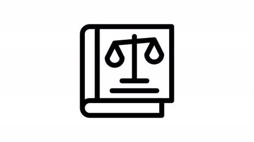 law book line icon animation