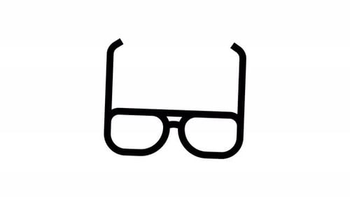 Minimalist Animated Glasses Icon Scaling Loop