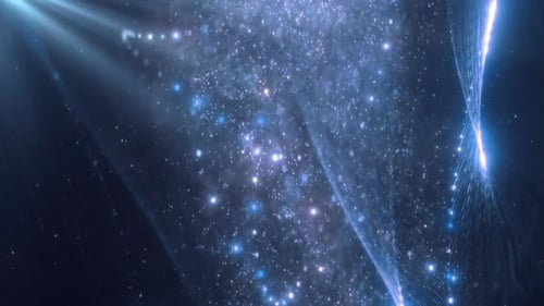 Silberblaue Partikelschleife