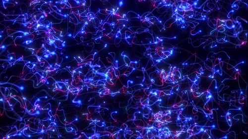 Abstract background with bright neon transforming lines and circles. animated topographic contour