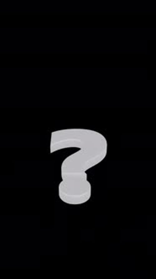 Modern 3D Spinning Question Mark Icon