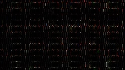 Flickering Hexagon Grid Digital Technology Background