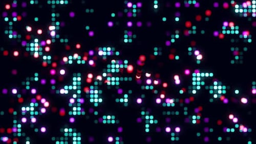 Abstract Glowing Pixel Grid Background Animation