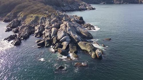 Bulgarian Landscape with the Black Sea and Stones at Sunset