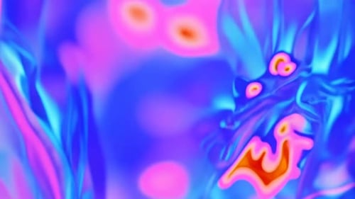 Abstract Fluid Motion Background Loop with Vibrant Neon Colors