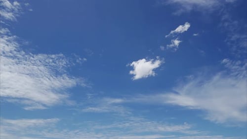 Clouds Floating in a Blue Daytime Sky