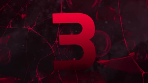 Fluid Red Medical Countdown with Abstract Shattered Background