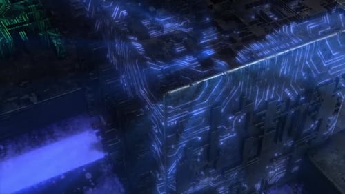 Glowing digital technology background