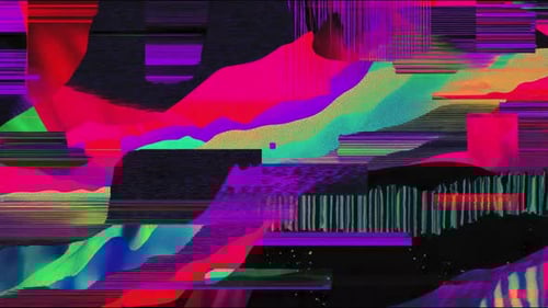 Vibrant Glitch Abstract Background Animation