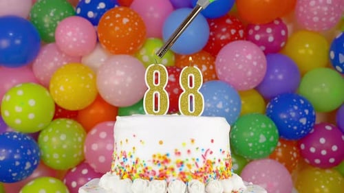 Candles in the Form of Numbers on the Birthday Cake