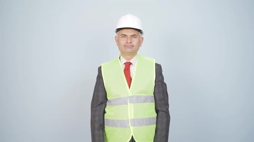 Engineer waving at camera.