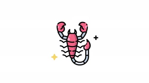 Animated Pink Scorpion Icon