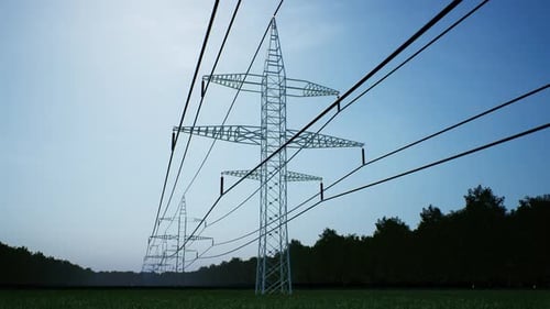 Torre de transmissão de energia industrial