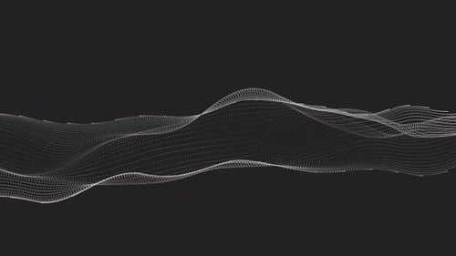 Onde linéaire de particules à fond blanc