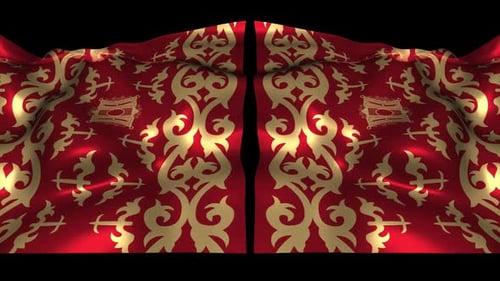 Sarung Batik Aceh Pinto Songket Red Wave Alpha 2 en tissu à motif ethnique indonésien en soie