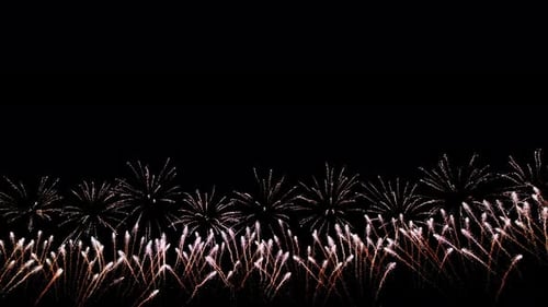 Abstract Firework on Black Night Sky Background 4Th of July Independence Day New Year Eve Christmas