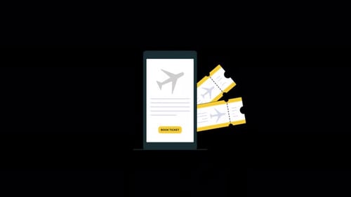 Animated Online Ticket Booking Concept Video - Transparent