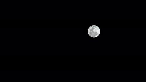 Full Moon Shines in the Night Sky