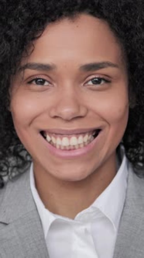 Smiling Woman in Business Suit Close Up Portrait
