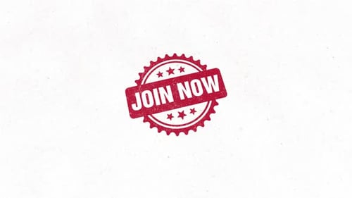Join Now Golden Rubber Stamp Seal