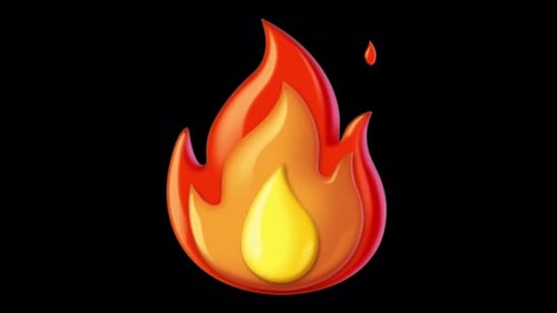 Animated Fluid Fire Flame Icon