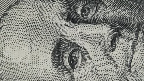 Close Up of Benjamin Franklin on Currency