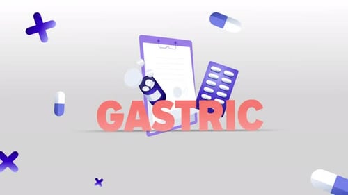 Medicine Health Gastric Infographic Icon Background