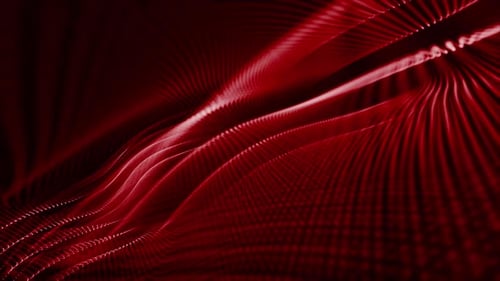 Particles Wave Background Red
