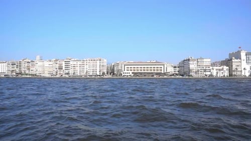 sea and city view seen on the ferry