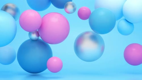 Animation en boucle 4k de boules flottantes colorées